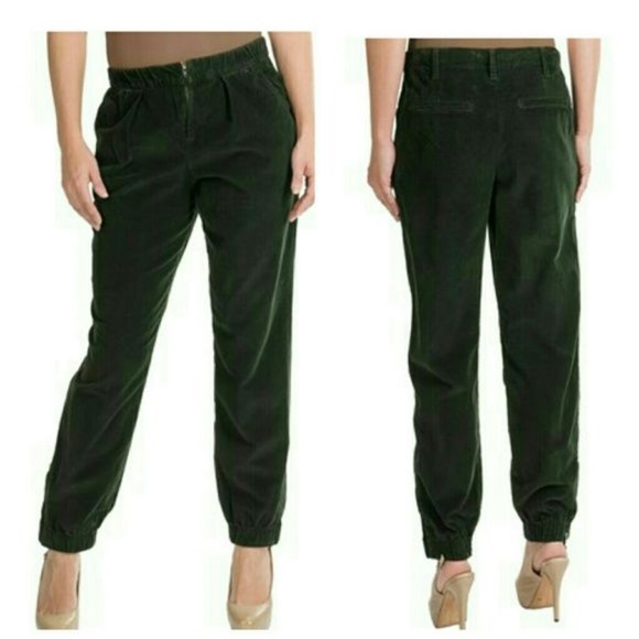 Theyskens Theory Dark Green Pourant Corduroy Pants - Picture 1 of 10